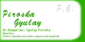 piroska gyulay business card